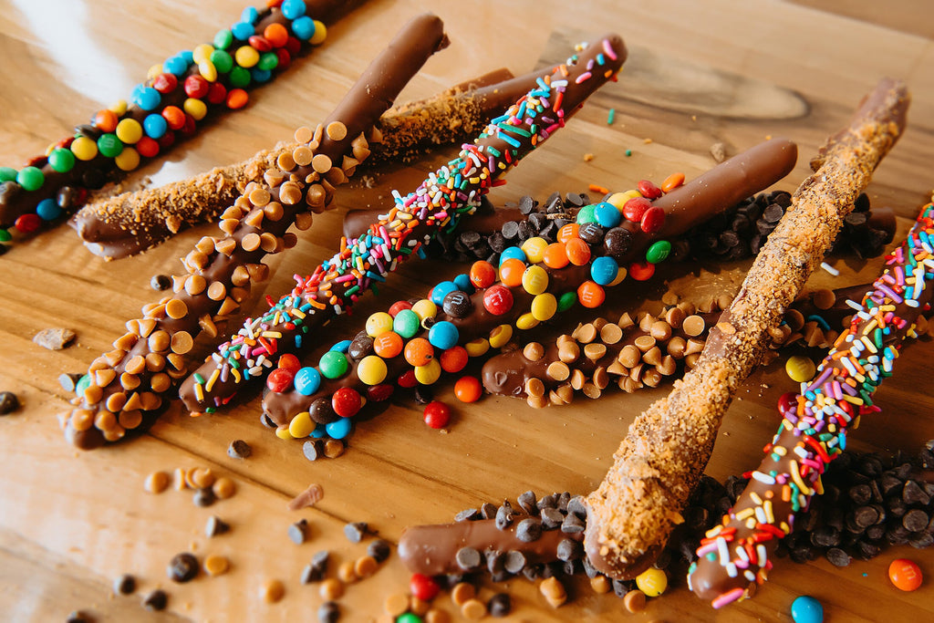 Hand-Dipped Chocolate Covered Pretzel Rods - TCS